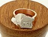Buffalo & Indian Silhouette On Wedding Band Ring