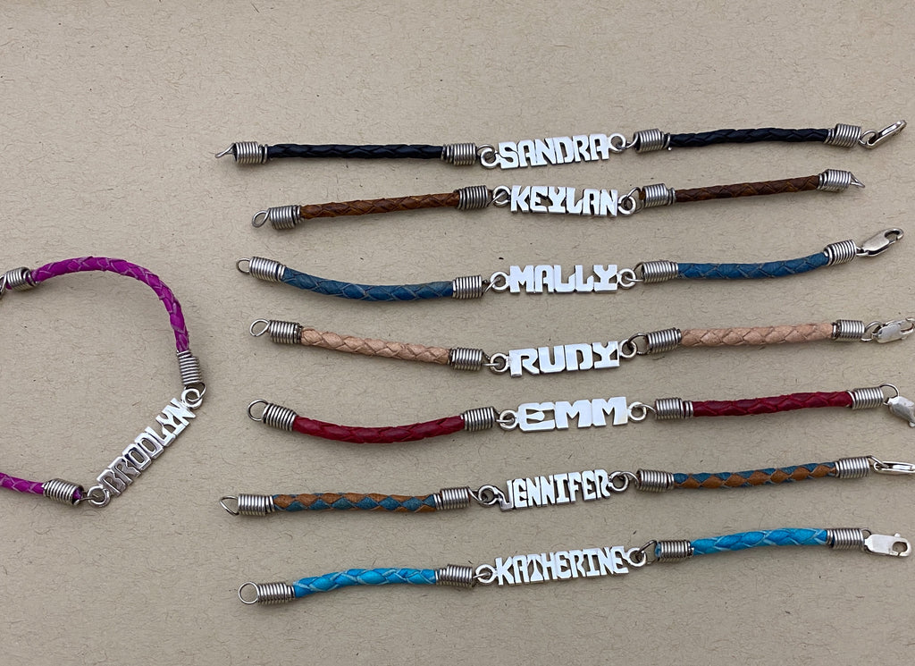 Personalized Leather ID Bracelet