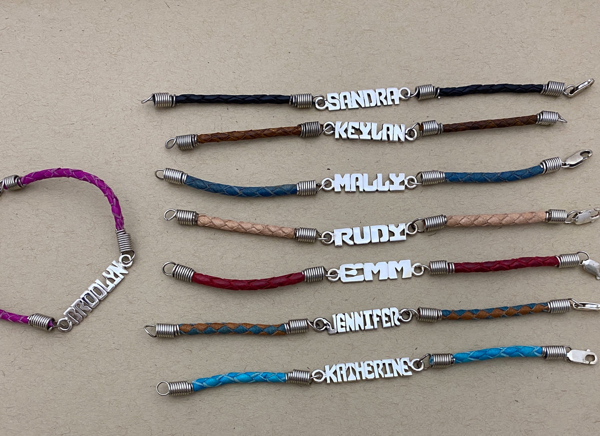 Personalized Leather ID Bracelet