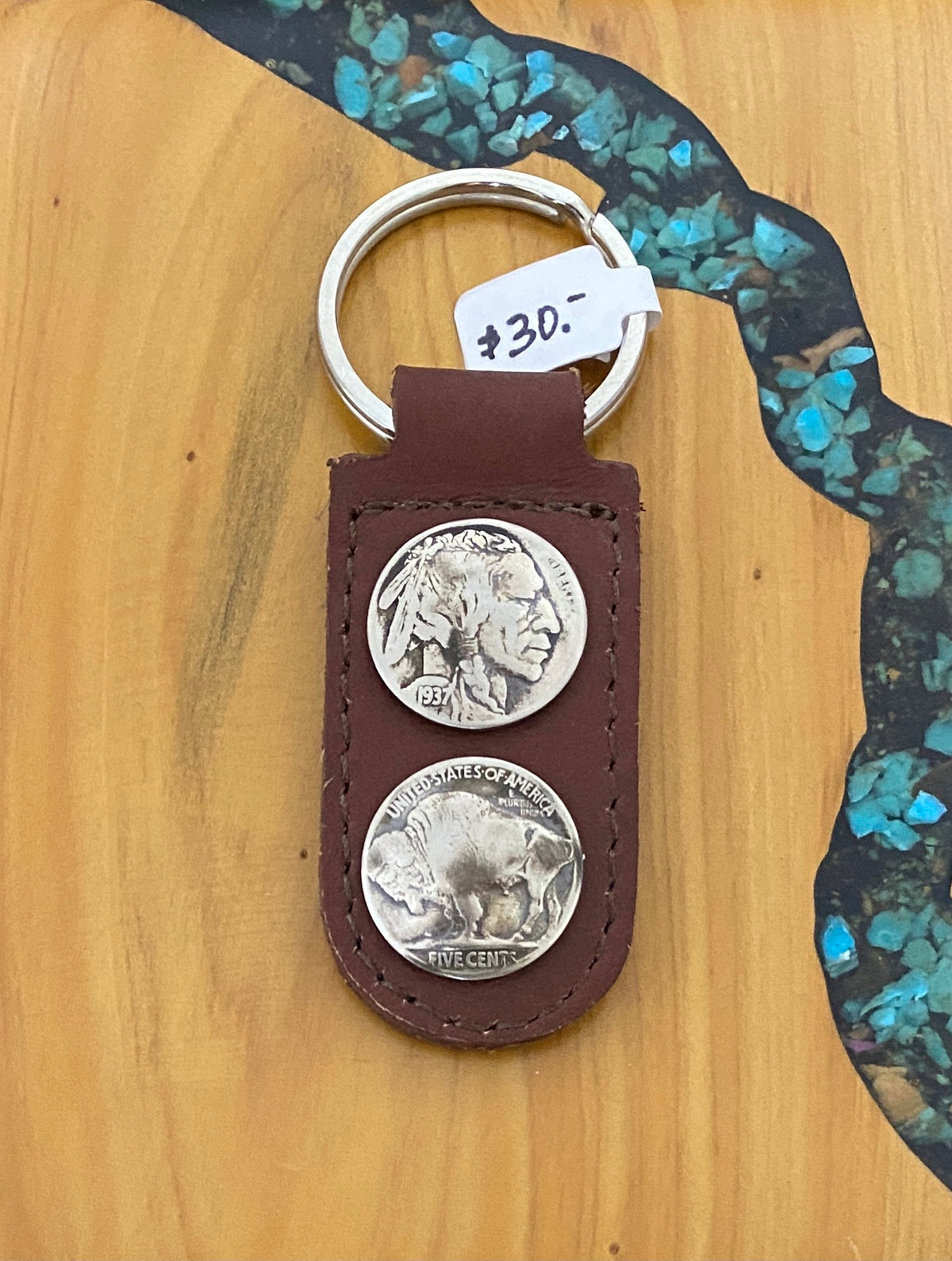 Buffalo & Indian Keychain
