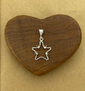 Barbed Wire Star Pendant in Sterling Silver