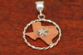Large Copper Map with Sterling Rope & Star
