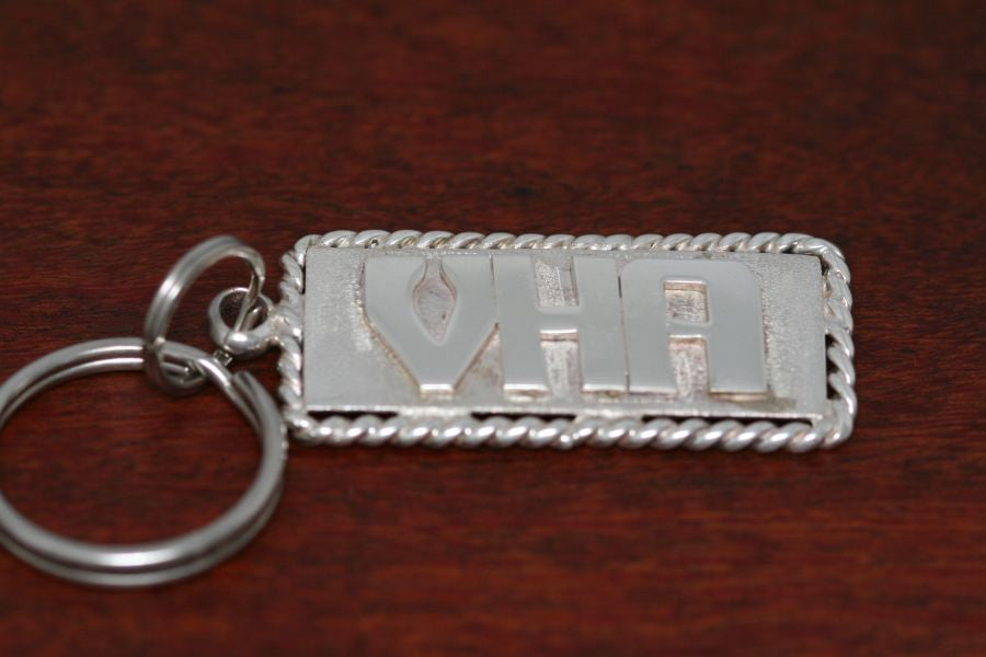 Large Key Chain with Rope Trim