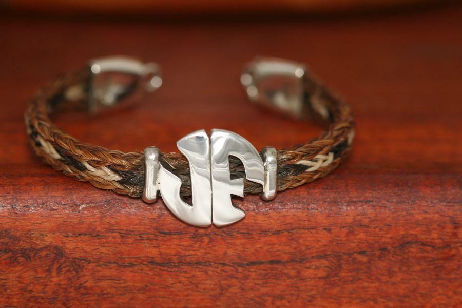 Large Monogram Charm on a Casual Upscale Bracelet