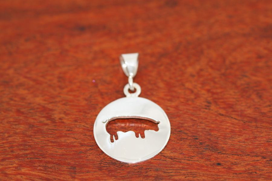 Large Swine Disc-Pendant