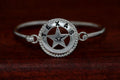 Large Star with Rope Trim Bangle Bracelet