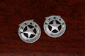 Large Texas Star Cuff Links with Rope Trim