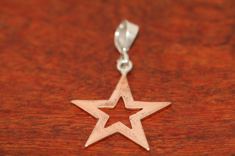 Large Star in Star Pendant in Copper