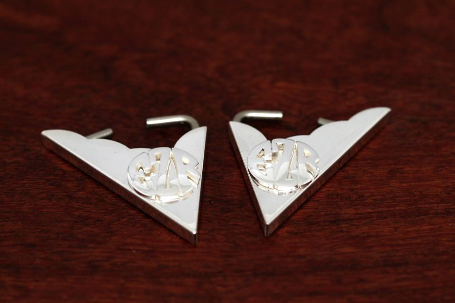 Monogram Collar Tips-Sterling Silver