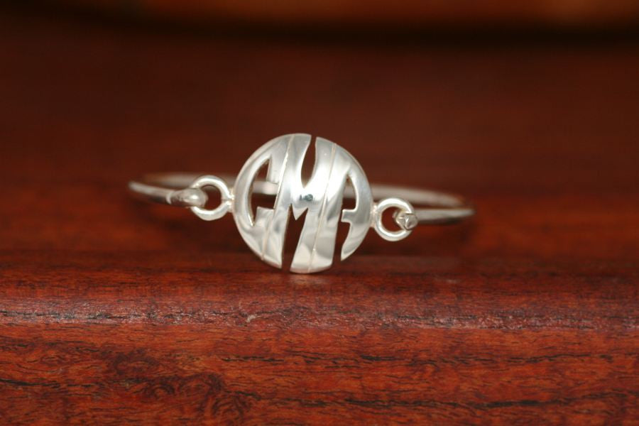 Monogram Medium Charm on a Bangle Bracelet