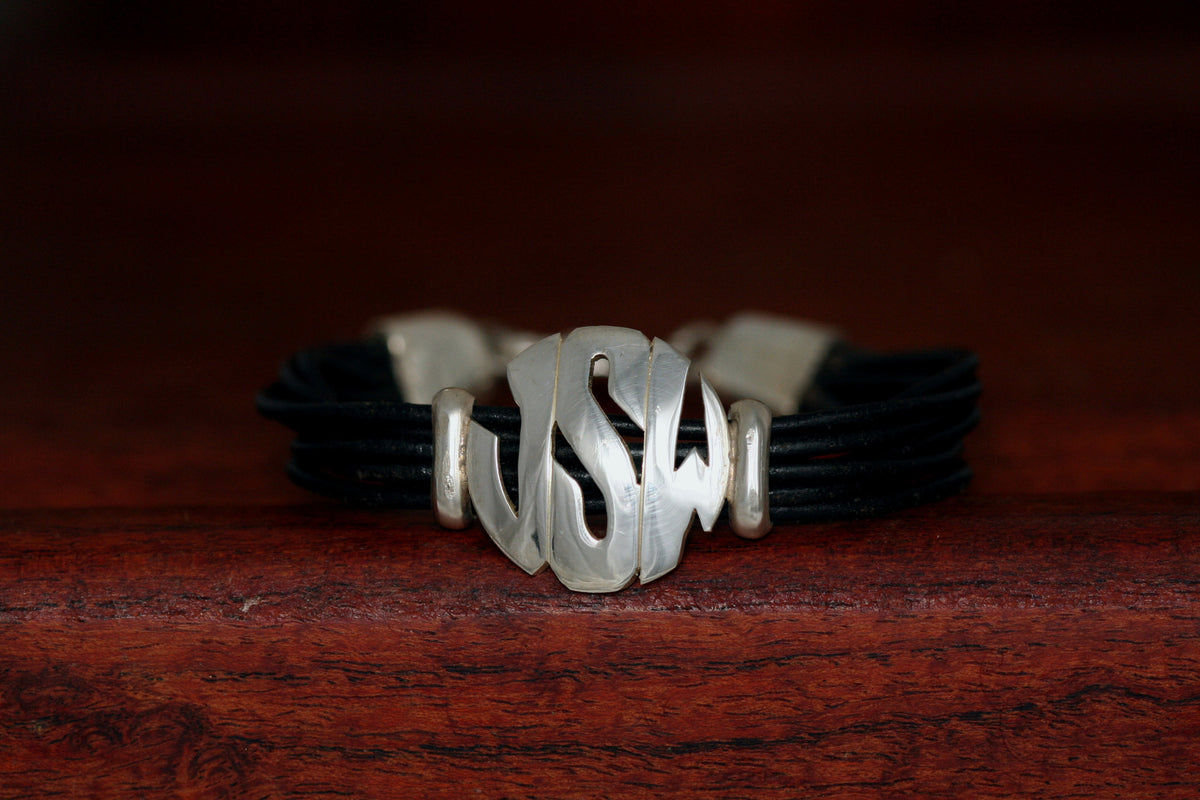 Large Monogram Charm on a Casual Upscale Bracelet