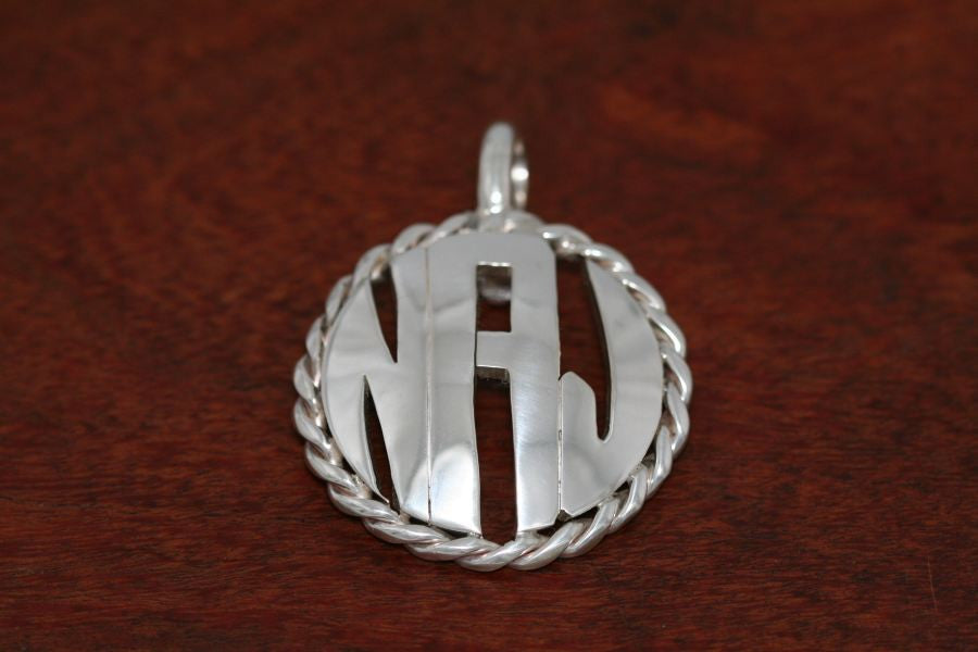 Monogram Pendant - Morgan Dollar with Rope Bezel