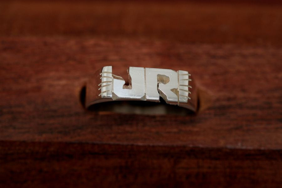 HandcarvedMedium Sterling Silver Ring