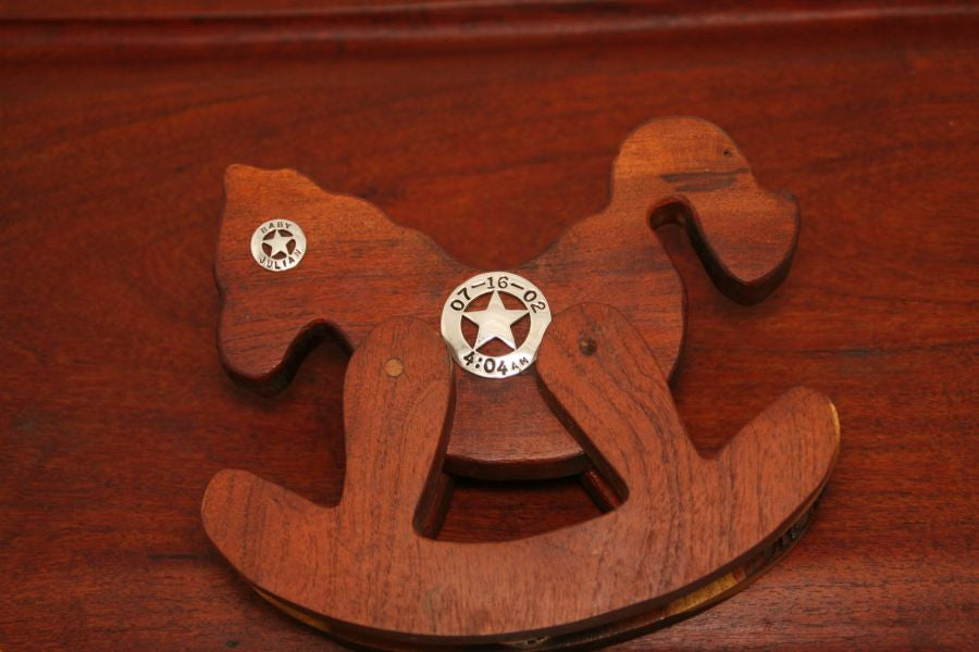 Mesquite Rocking Horse with Stars