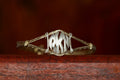 Monogram Mini Disc on a Gold-Plated Wire Bracelet