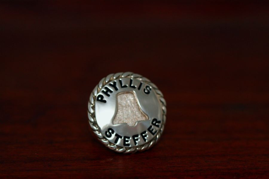 New Style Circular Brand Ring - Large with Rope Trim