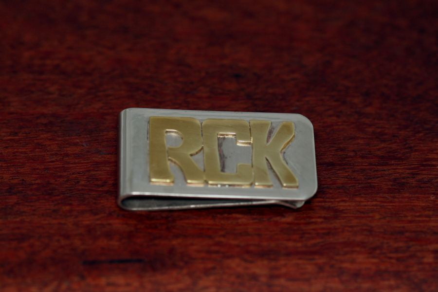 Money Clip with Brass Name or Initials