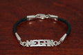 Personalized Leather ID Bracelet-Large