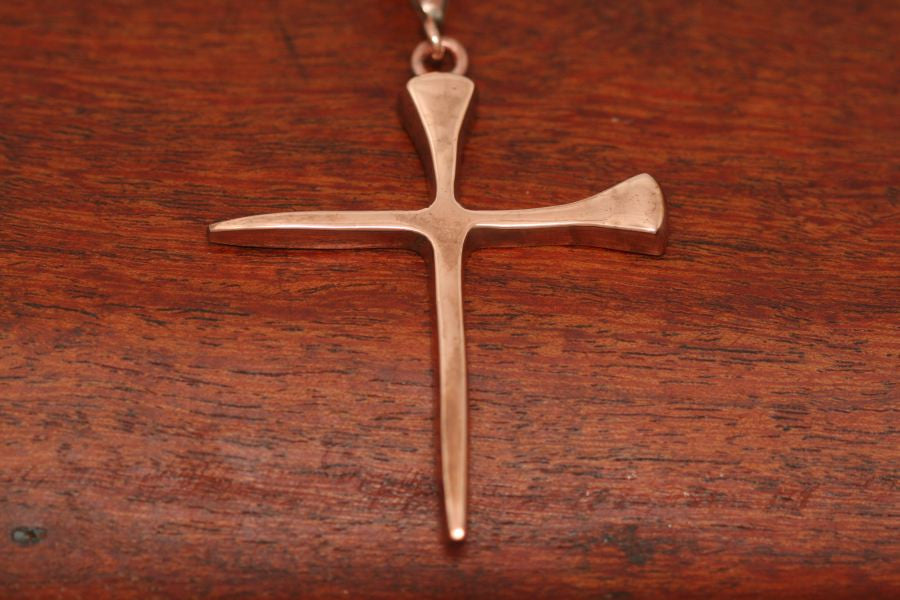 Spike Cross Pendant in Copper - Large
