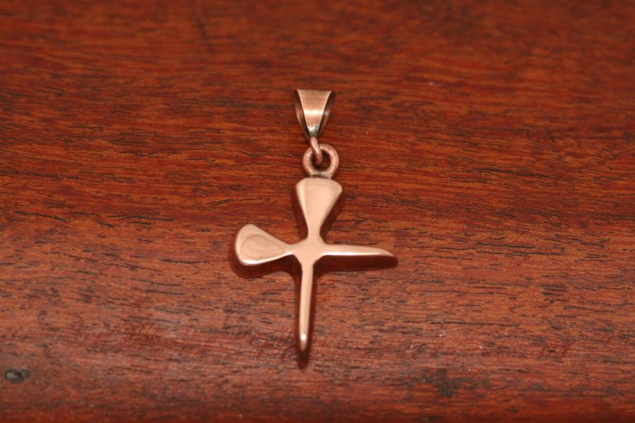 Spike Cross Pendant in Copper - Small