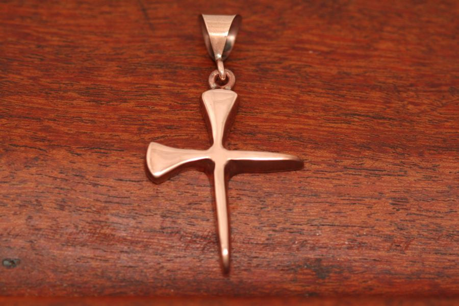 Spike Cross Pendant in Copper - Medium