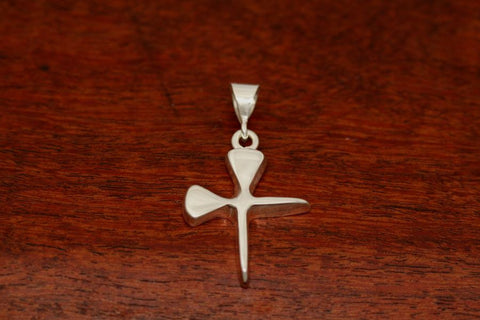 Spike Cross Pendant in Sterling - Small