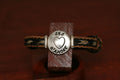 Stamped Disc on a Horsehair Bracelet