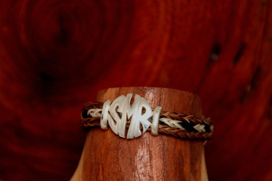Small Monogram Charm on a Casual Upscale Bracelet