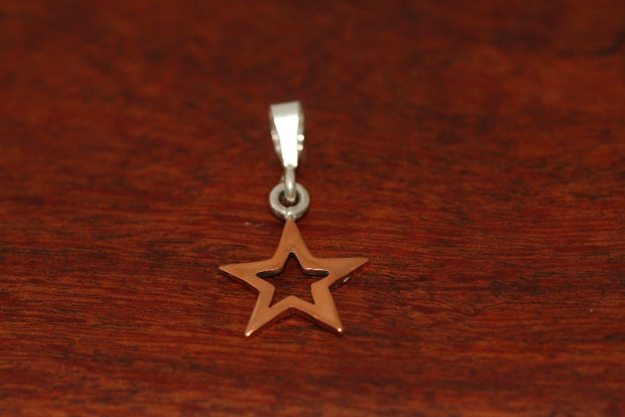 Small Star in Star Pendant in Copper