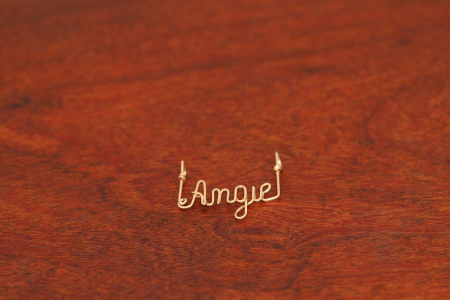 Small Wire Name Pendant-Gold-Filled