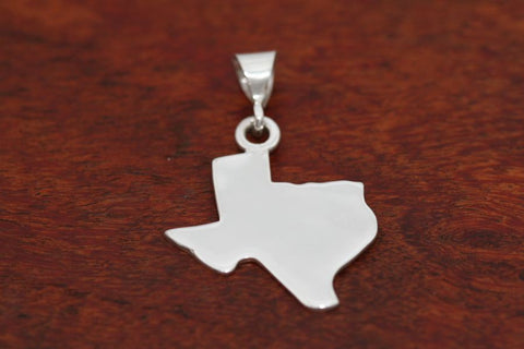 Texas Map Pendant in Sterling- Extra Large