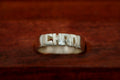 Handcarved Wedding Band Ring in Sterling