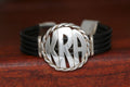 Extra Large Monogram Charm with Rope Trim on a Casual Upscale Bracelet