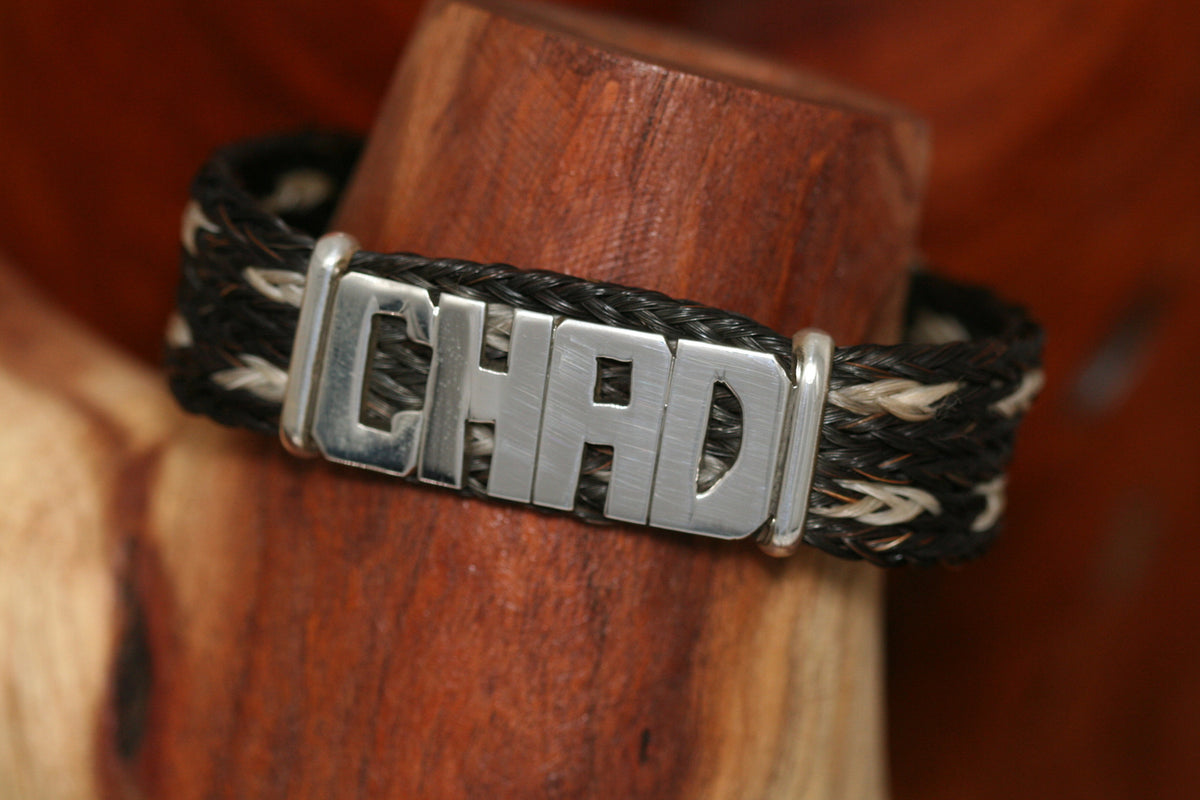 Extra Large Name on a Thick Upsale Casual Bracelet